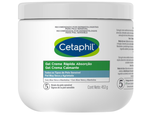 Gel Creme Rápida Absorção com Aloe Vera Cetaphil 453g